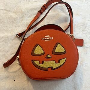 Coach Orange Jack-O'-Lantern Crossbody Bag